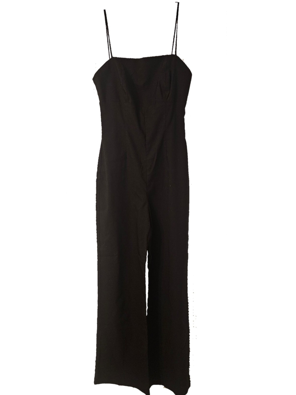 le chateau Black Spaghetti-Strap Wide Leg Jumpsuit